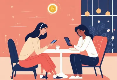 L'affiliation expliquée simplement Deux femmes attablées dans un café se montrent une application sur leur téléphone